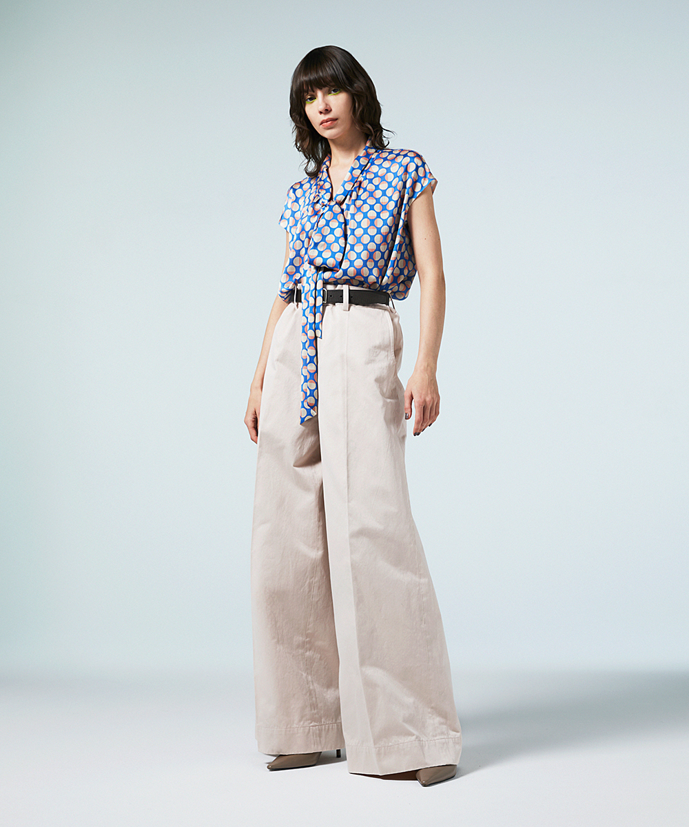 EAUVIRE ワイドレッグパンツ ピンク