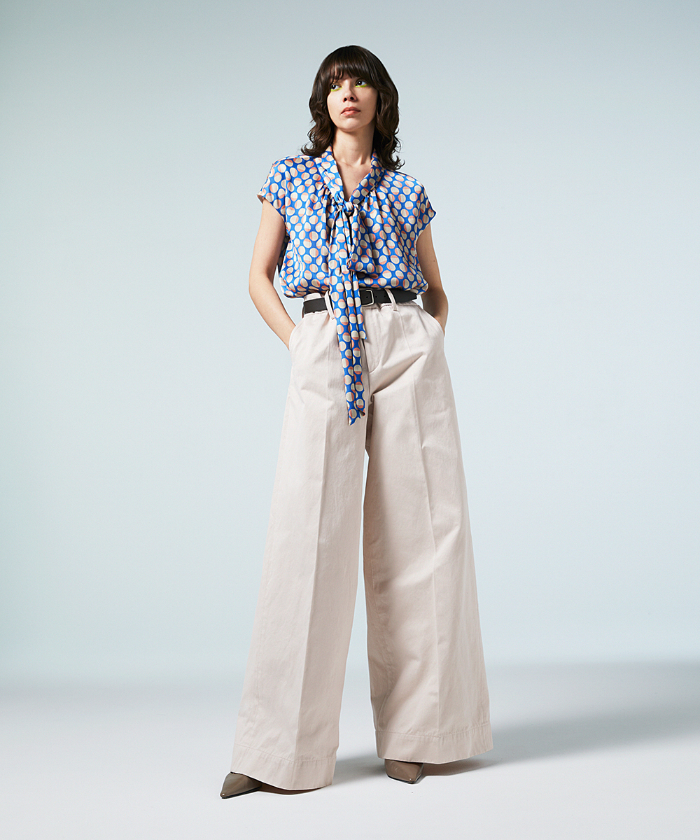 EAUVIRE ワイドレッグパンツ ピンク