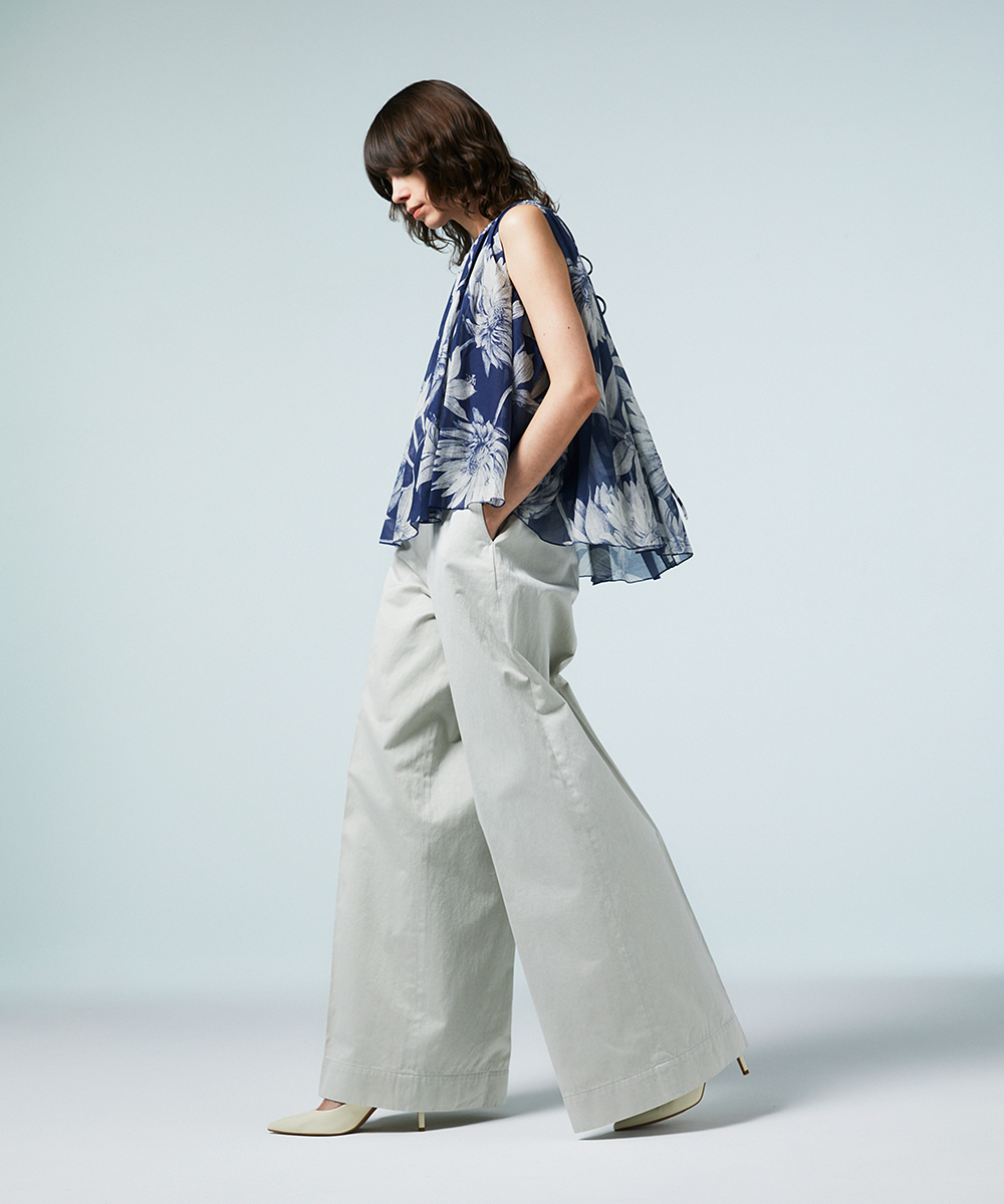 EAUVIRE ワイドレッグパンツ ピンク