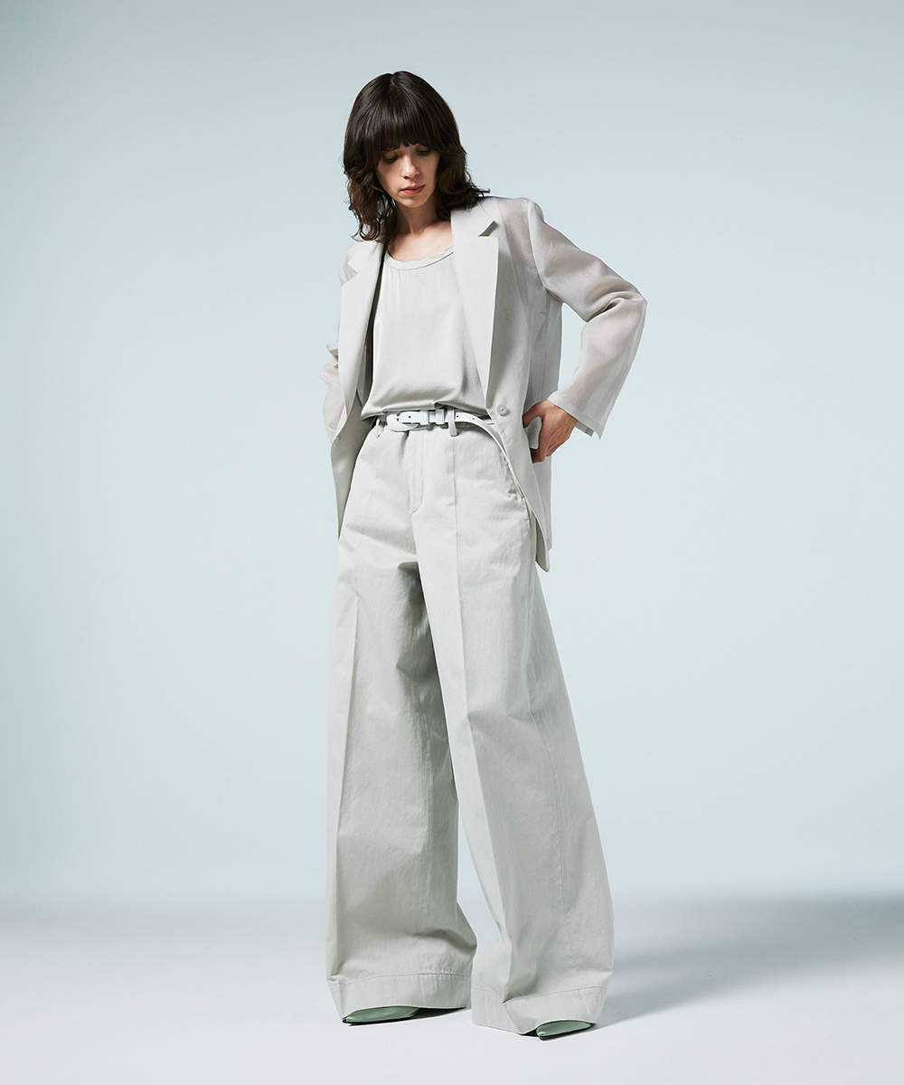 EAUVIRE ワイドレッグパンツ ピンク