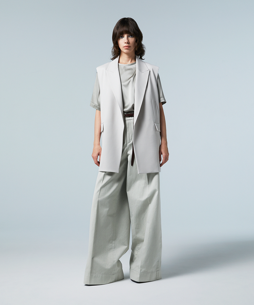 EAUVIRE ワイドレッグパンツ ピンク