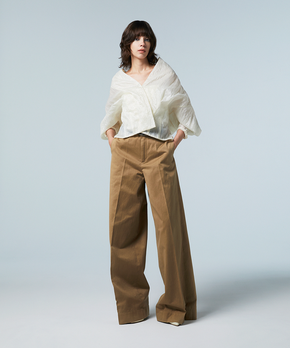 EAUVIRE ワイドレッグパンツ ピンク