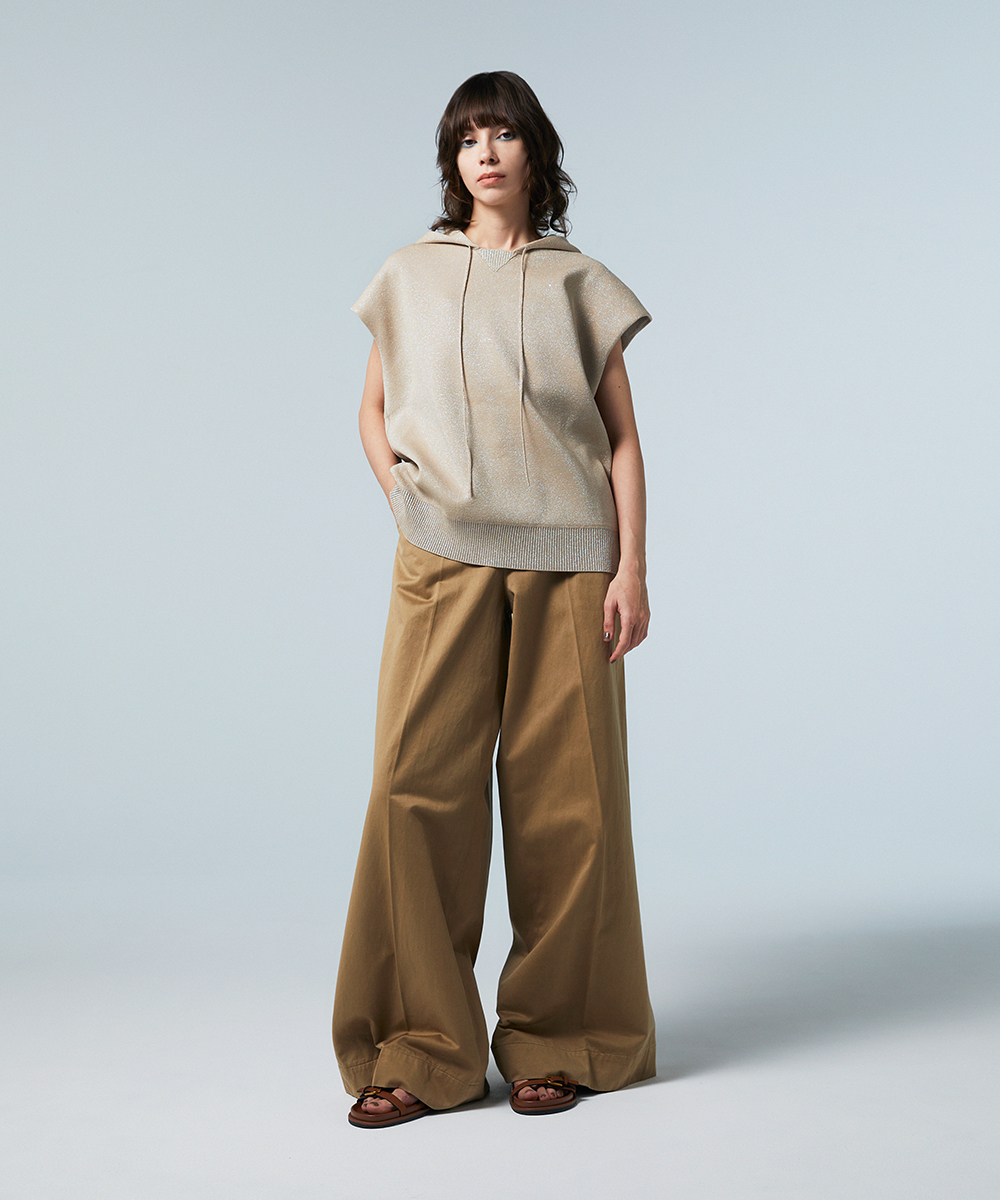 EAUVIRE ワイドレッグパンツ ピンク