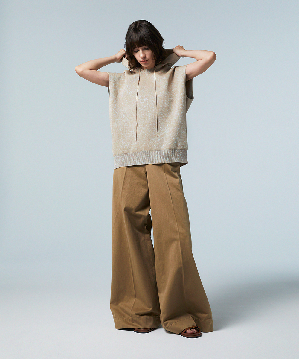 EAUVIRE ワイドレッグパンツ ピンク