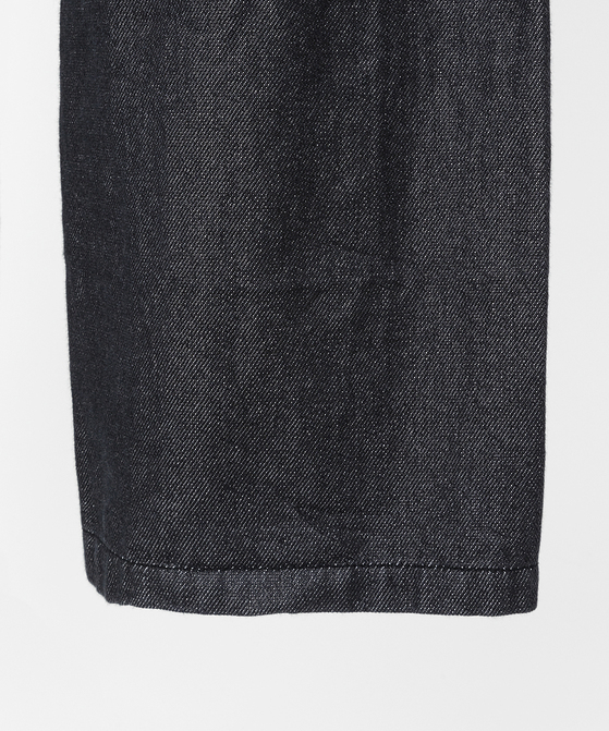 EAUVIRE ワイドストレートデニムパンツ ブラック