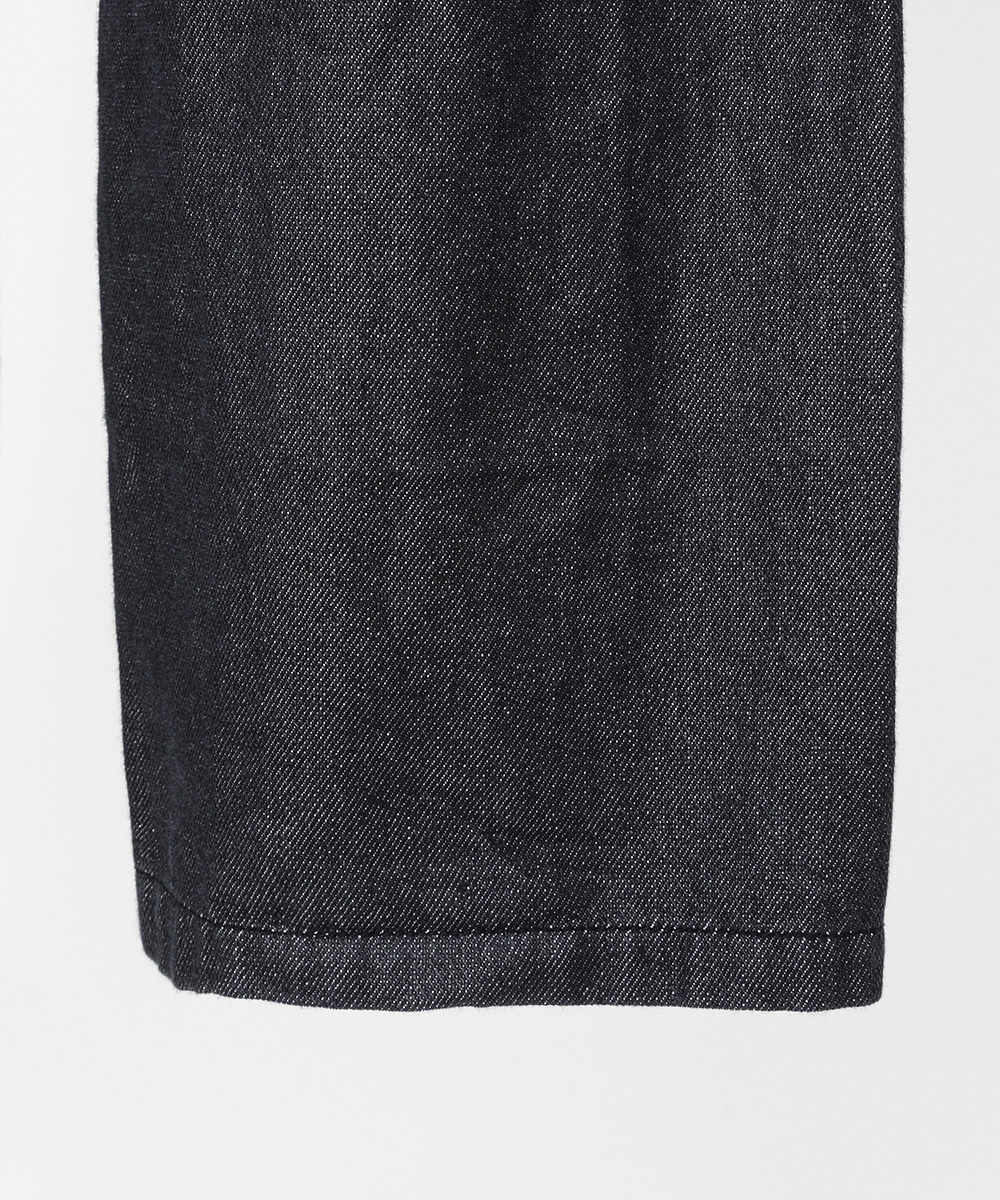 EAUVIRE ワイドストレートデニムパンツ ブラック