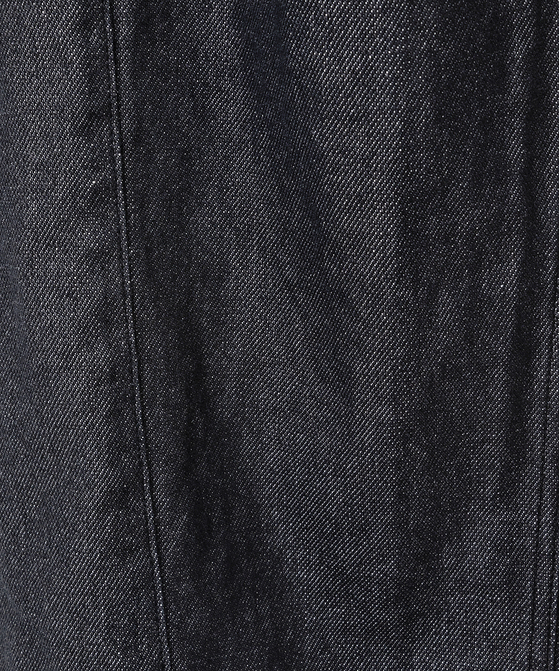 EAUVIRE ワイドストレートデニムパンツ ブラック