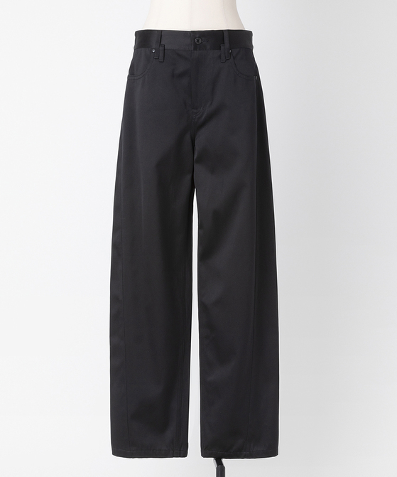 EAUVIRE ワイドストレートパンツ ブラック
