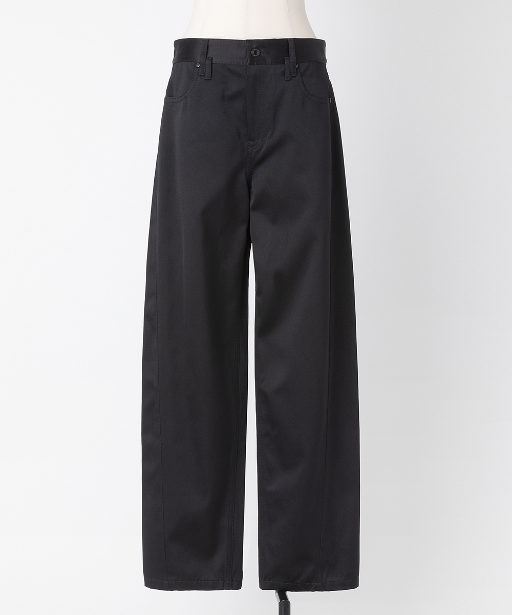 EAUVIRE ワイドストレートパンツ ブラック