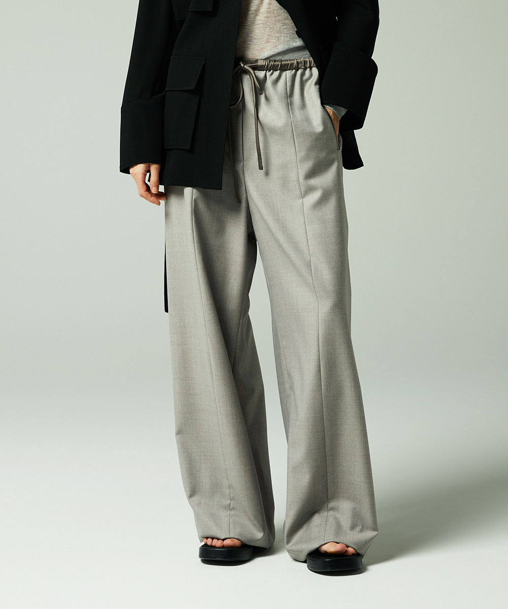 EAUVIRE ドローストリングパンツ ベージュ