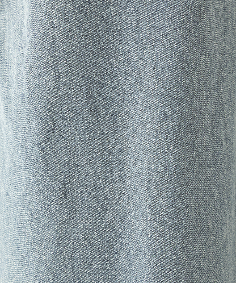 EAUVIRE ワイドレッグデニムパンツ ライトブルー