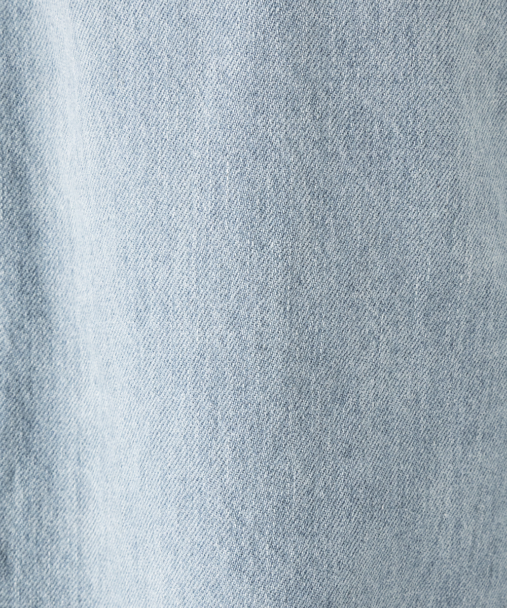 EAUVIRE バレルクロップドデニムパンツ ライトブルー