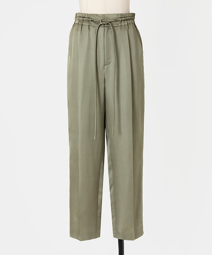 EAUVIRE シルク混ジョガーパンツ カーキ