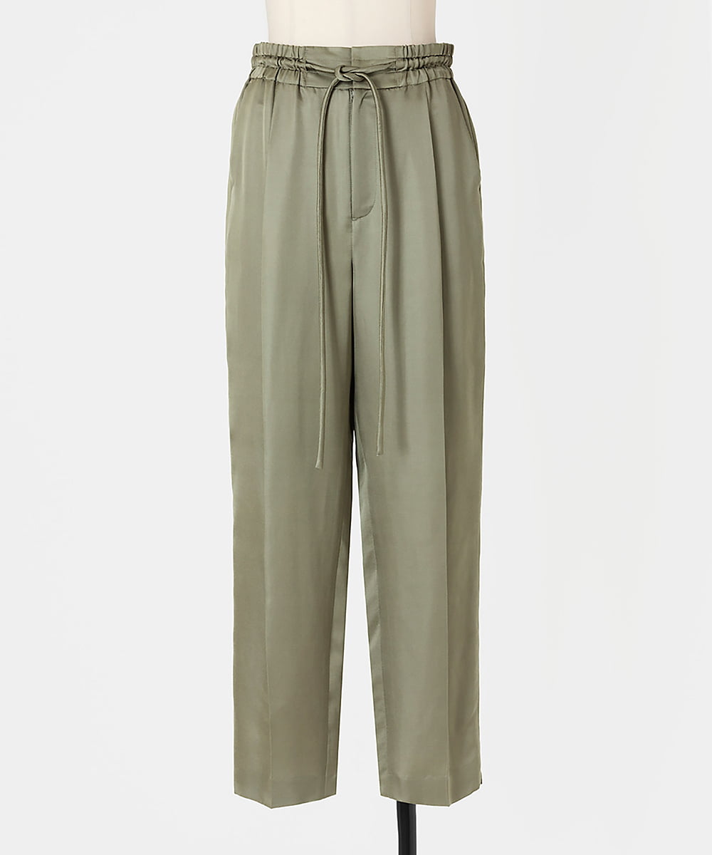 EAUVIRE シルク混ジョガーパンツ カーキ