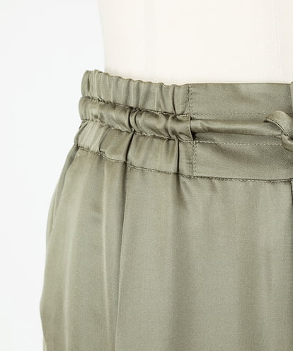 EAUVIRE シルク混ジョガーパンツ カーキ