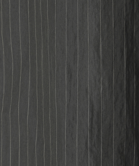 EAUVIRE ストライプワイドパンツ カーキストライプ