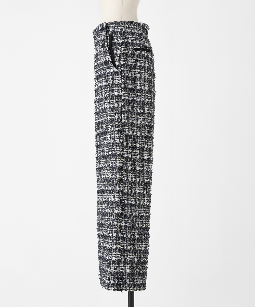 EAUVIRE ミックスツイードパンツ ネイビー