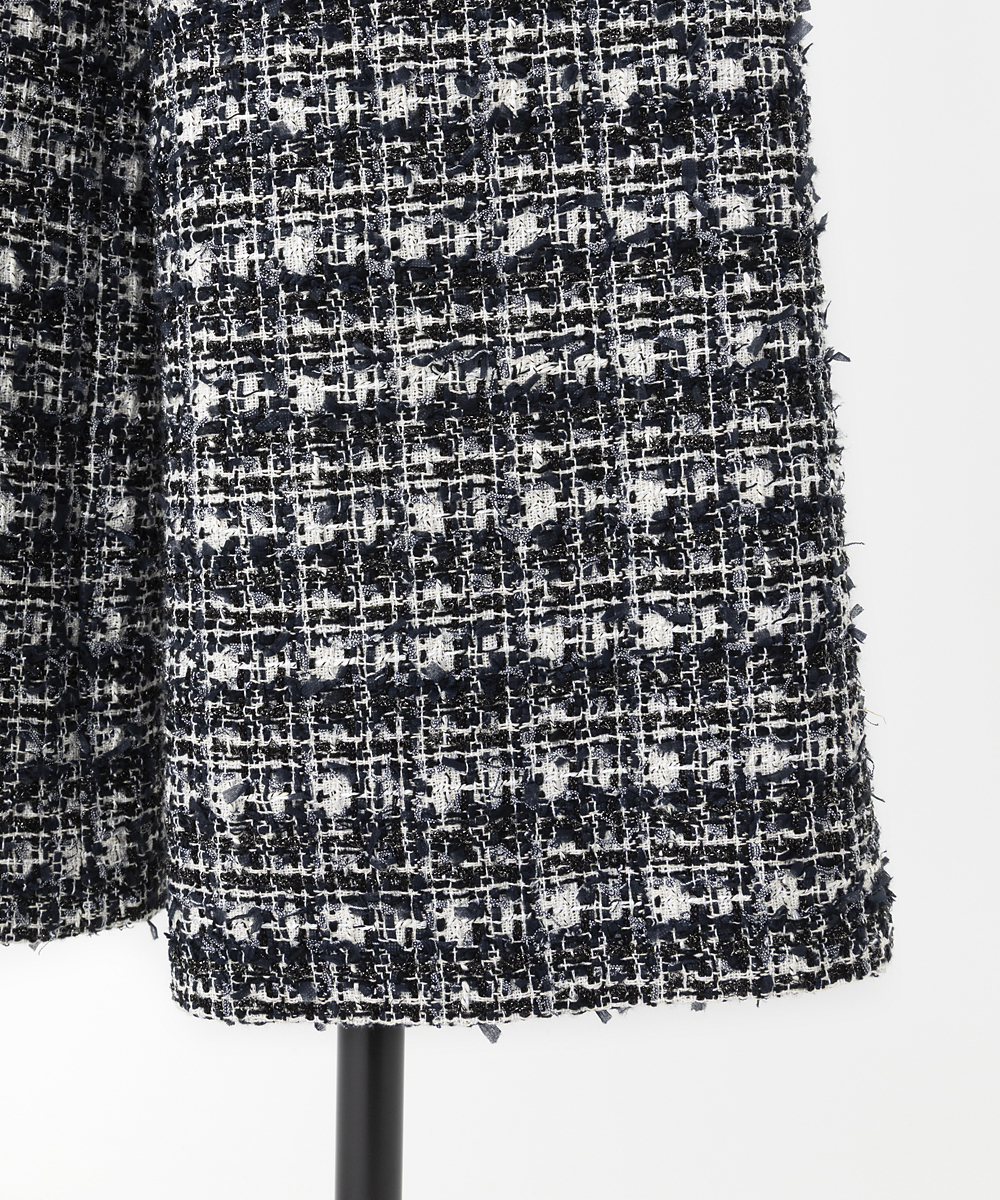 EAUVIRE ミックスツイードパンツ ネイビー