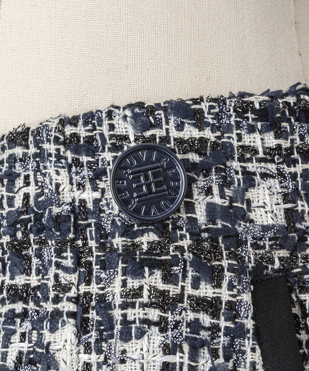 EAUVIRE ミックスツイードパンツ ネイビー