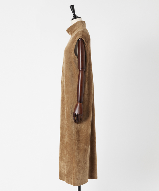 EAUVIRE ハイネックニットドレス ベージュ