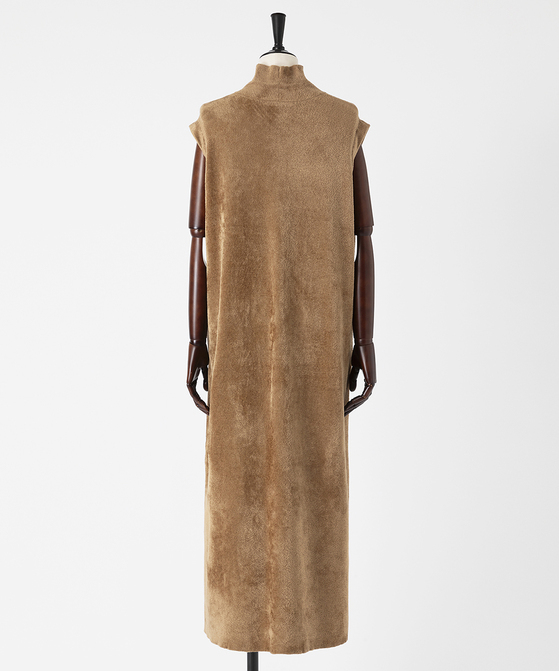 EAUVIRE ハイネックニットドレス ベージュ