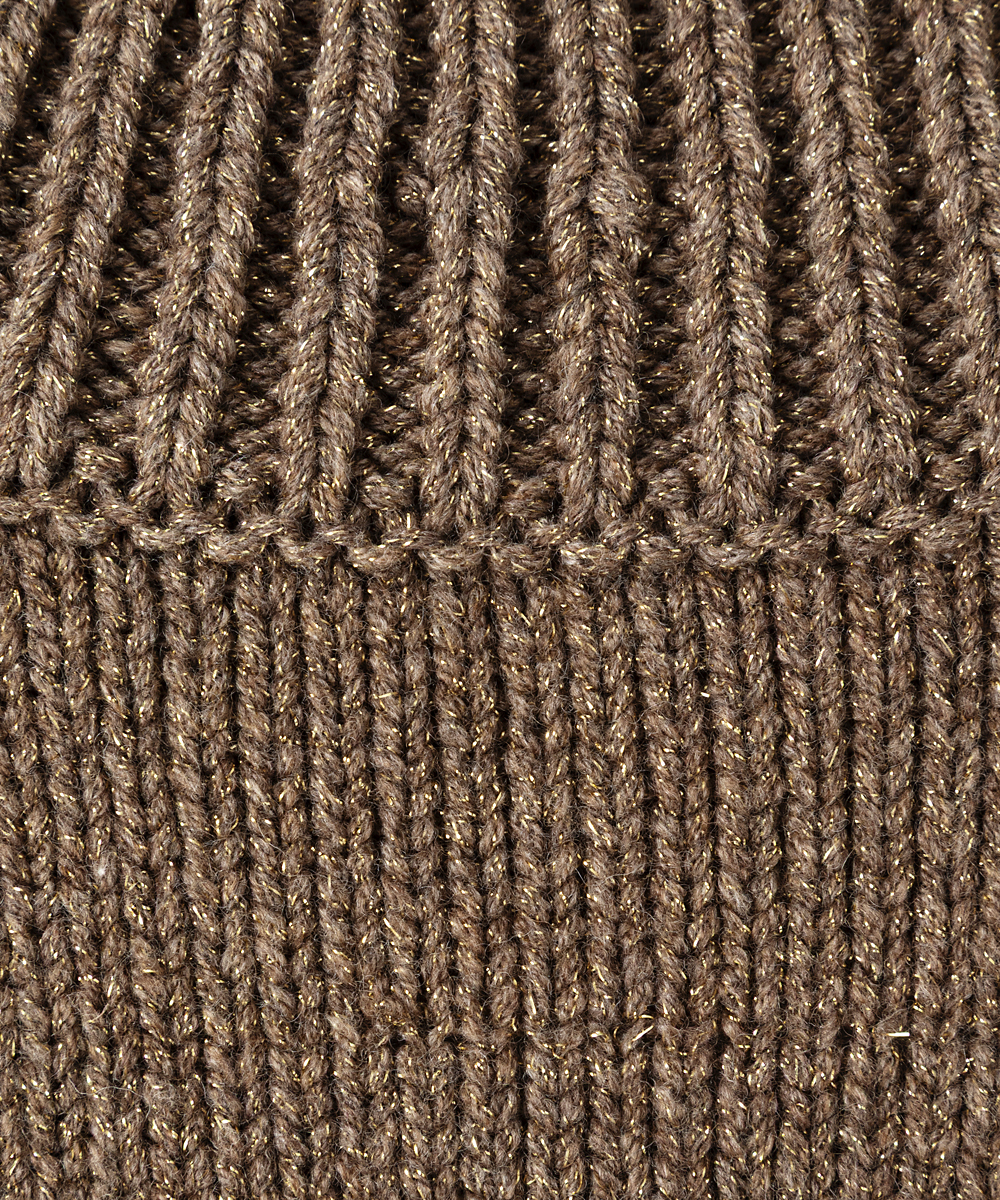 EAUVIRE リリヤーンラメカーディガン ベージュ