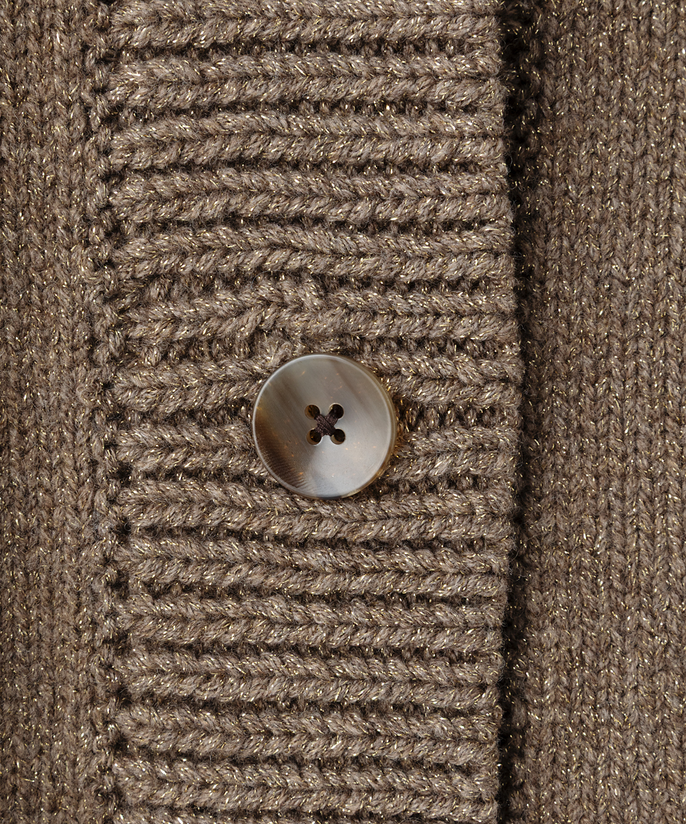 EAUVIRE リリヤーンラメカーディガン ベージュ