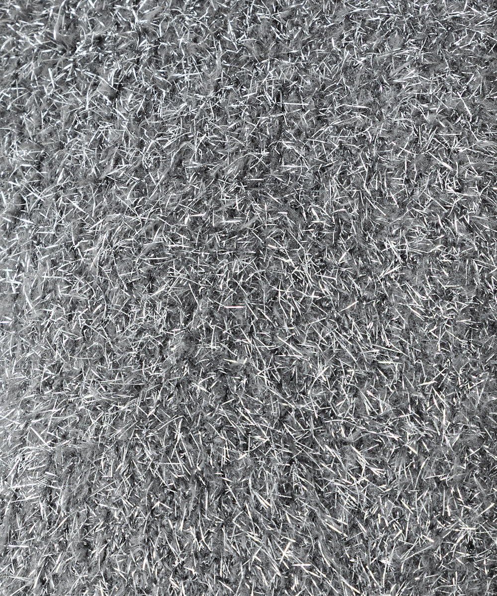 EAUVIRE フィルムラメジップアップブルゾン シルバー