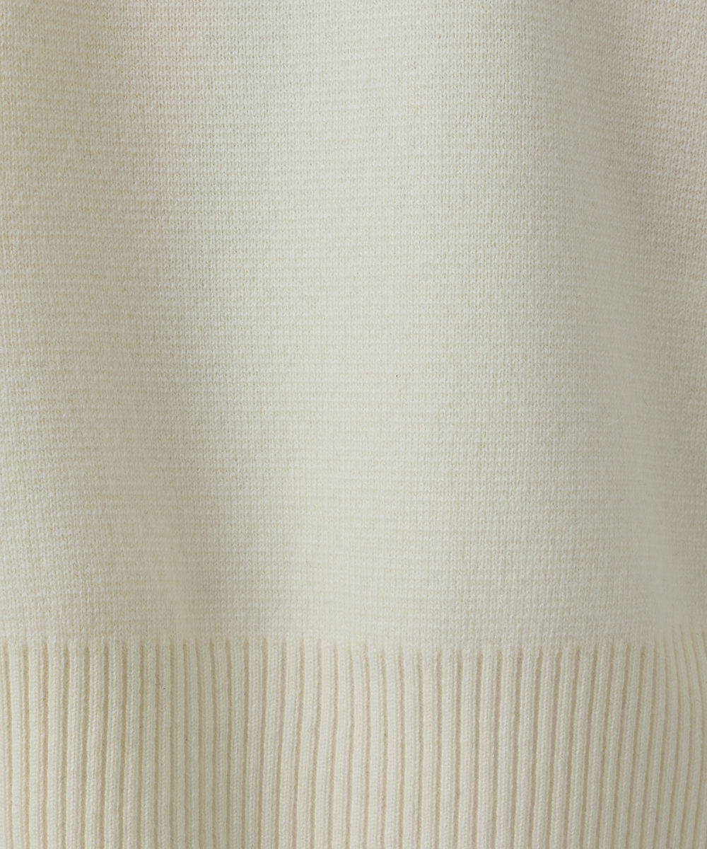 EAUVIRE ミラノリブVネックカーディガン ブラック