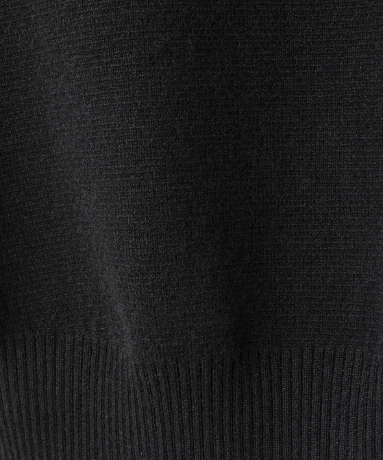 EAUVIRE ミラノリブVネックカーディガン ブラック