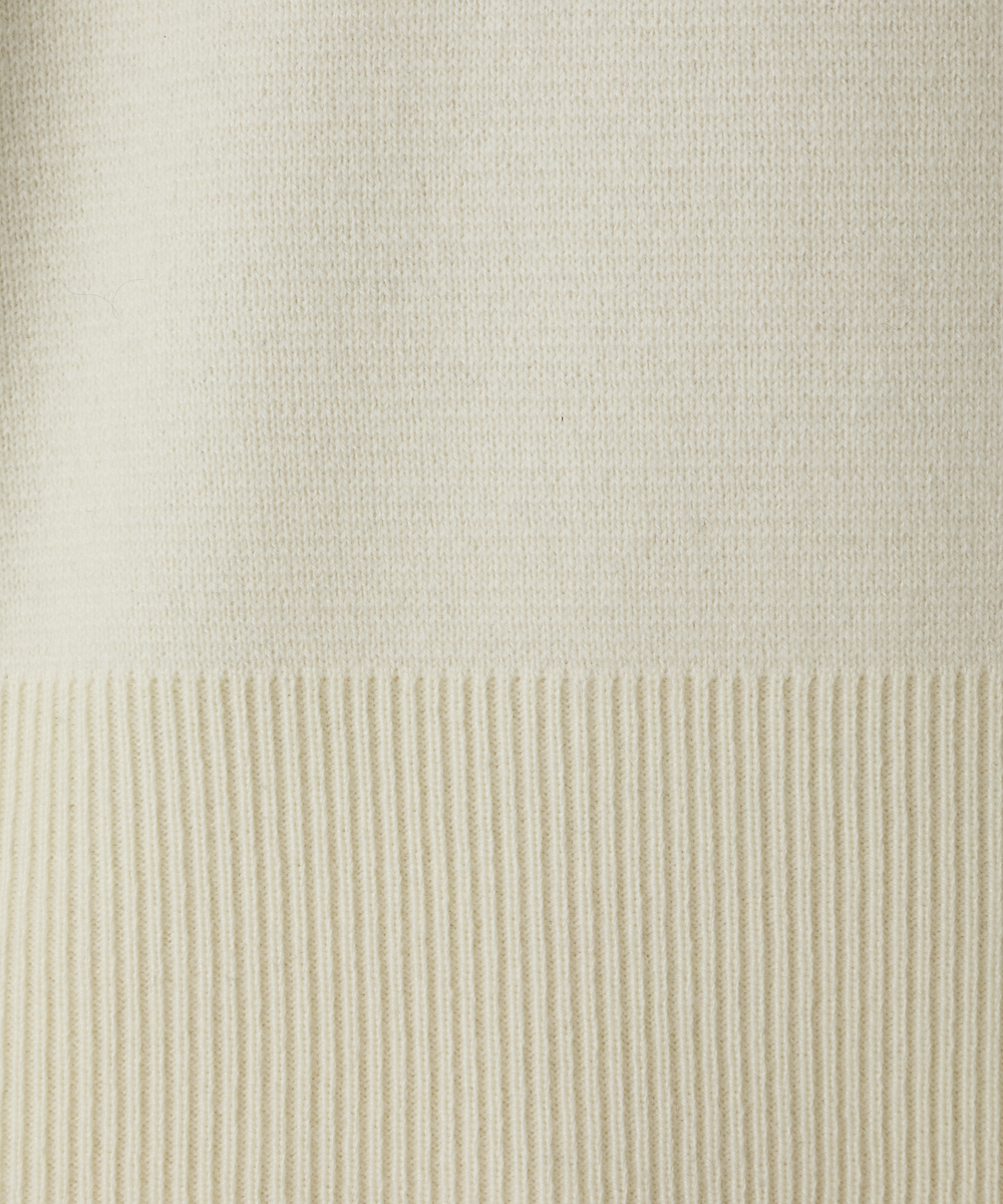 EAUVIRE ミラノリブクロップドカーディガン ブラック