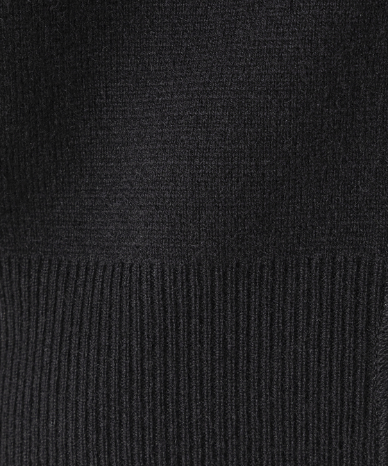 EAUVIRE ミラノリブクロップドカーディガン ブラック