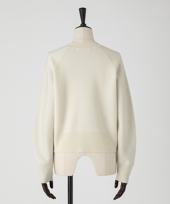 EAUVIRE ミラノリブクロップドカーディガン ブラック