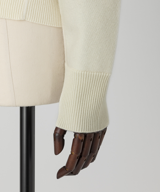 EAUVIRE ミラノリブクロップドカーディガン ブラック