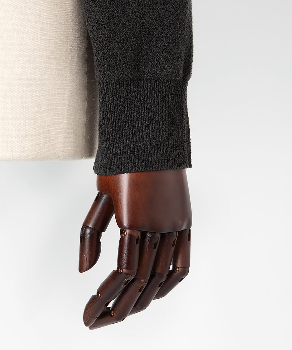 EAUVIRE ビジュー付きクルーネックカーディガン ネイビー