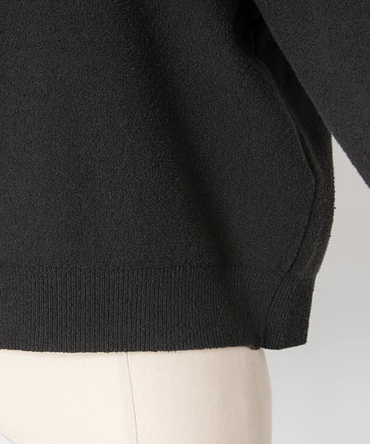 EAUVIRE ビジュー付きクルーネックカーディガン ネイビー