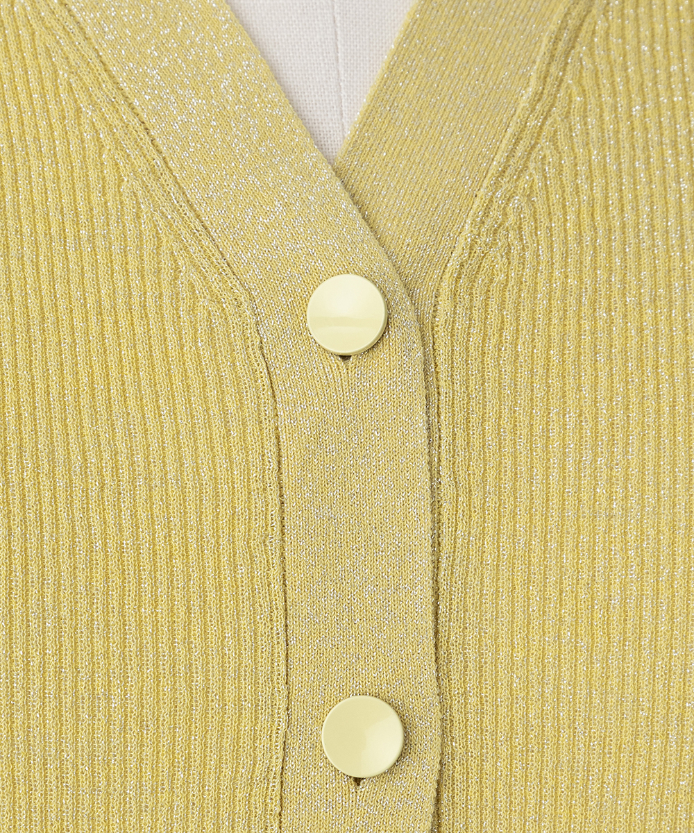 EAUVIRE Vネックカーディガン ベージュ