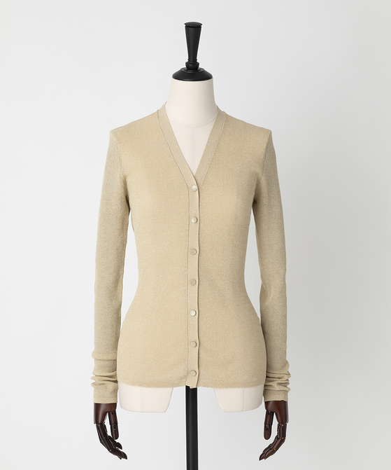 EAUVIRE Vネックカーディガン ベージュ