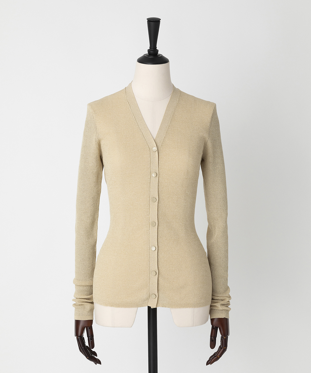 EAUVIRE Vネックカーディガン ベージュ