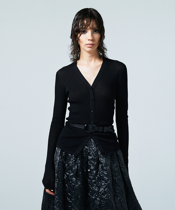 EAUVIRE Vネックカーディガン ベージュ