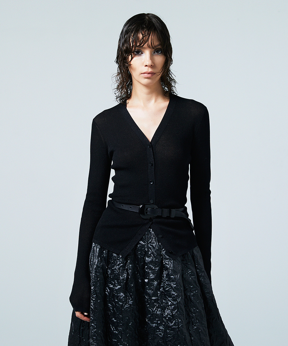 EAUVIRE Vネックカーディガン ベージュ