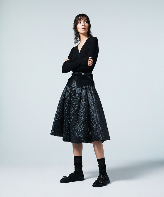 EAUVIRE Vネックカーディガン ベージュ