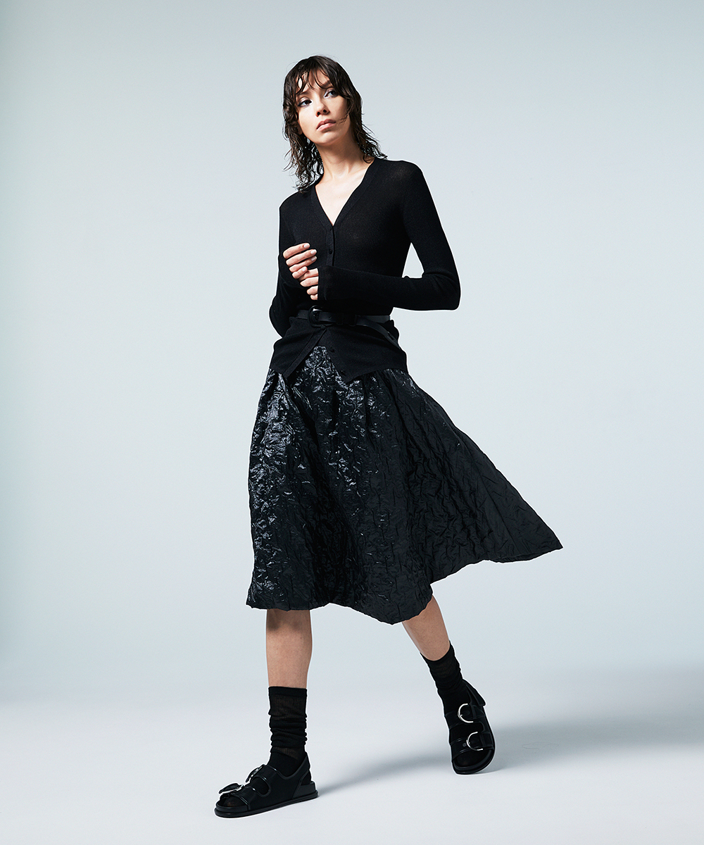 EAUVIRE Vネックカーディガン ベージュ