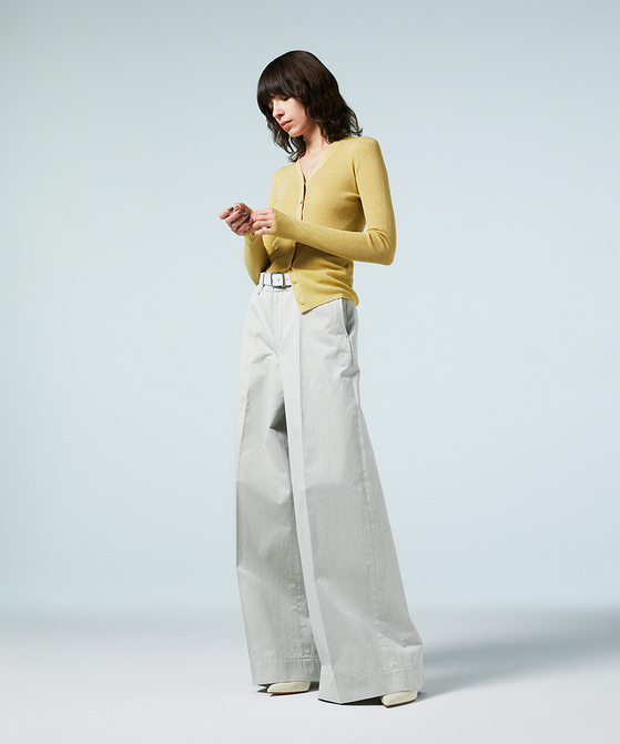 EAUVIRE Vネックカーディガン ベージュ