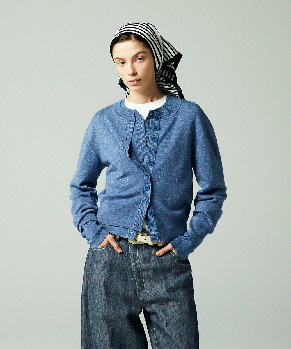 カシミヤヘンプカーディガン