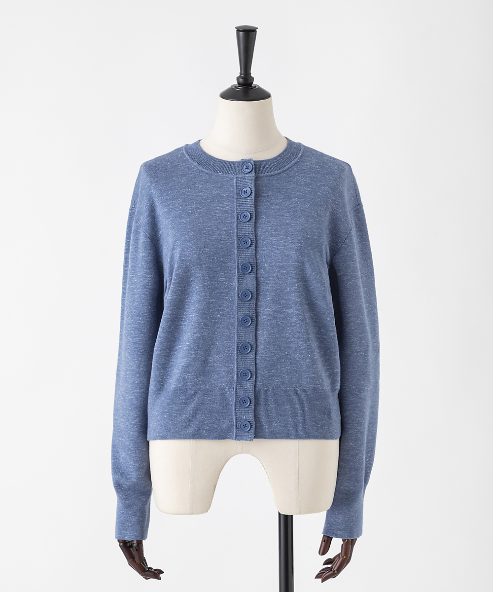 EAUVIRE カシミヤヘンプカーディガン インディゴ