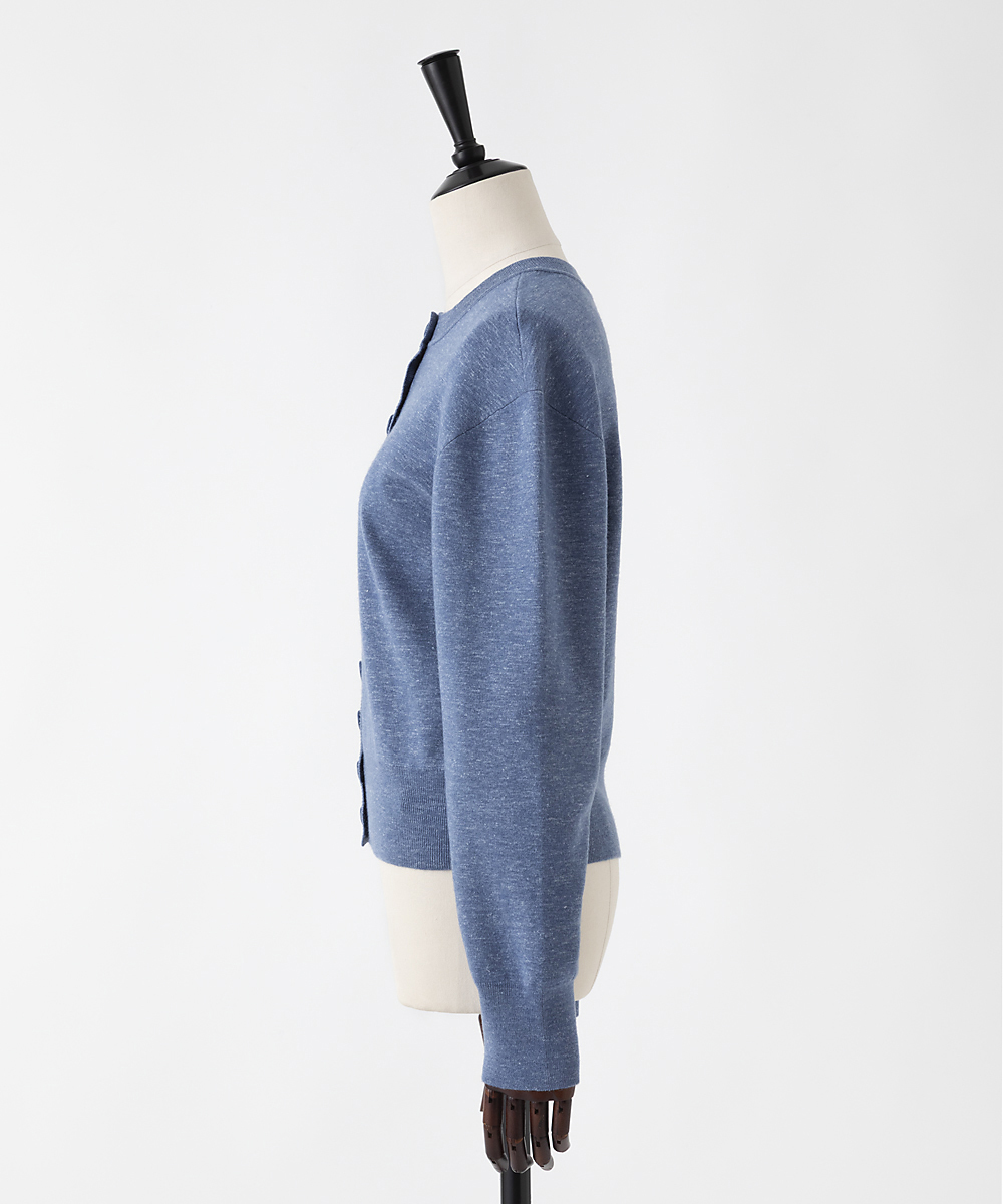 EAUVIRE カシミヤヘンプカーディガン インディゴ