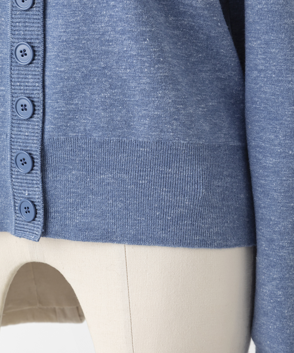 EAUVIRE カシミヤヘンプカーディガン インディゴ