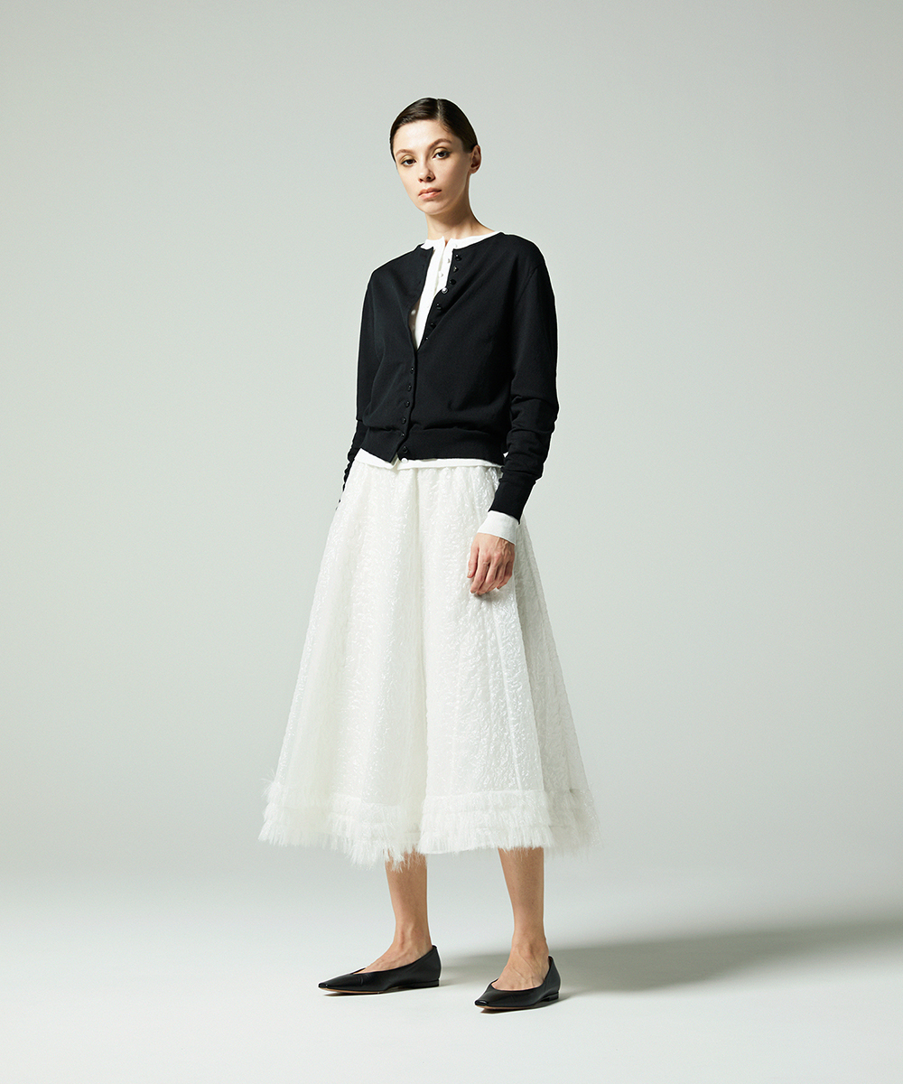 EAUVIRE コットンリネンカーディガン ブラック