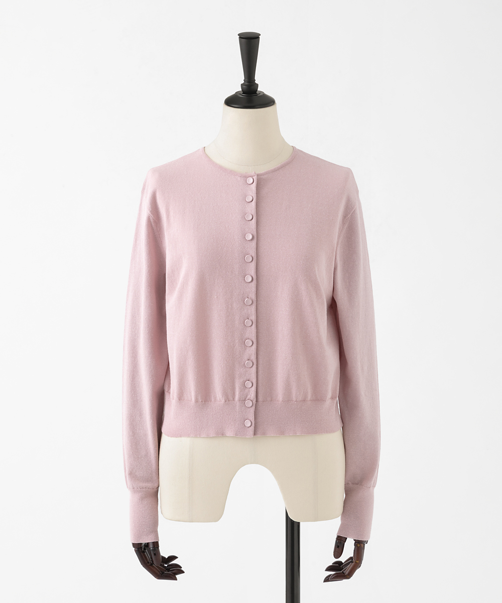 EAUVIRE コットンリネンカーディガン ブラック